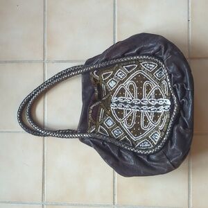 Isabella Fiore Beaded Leather Purse